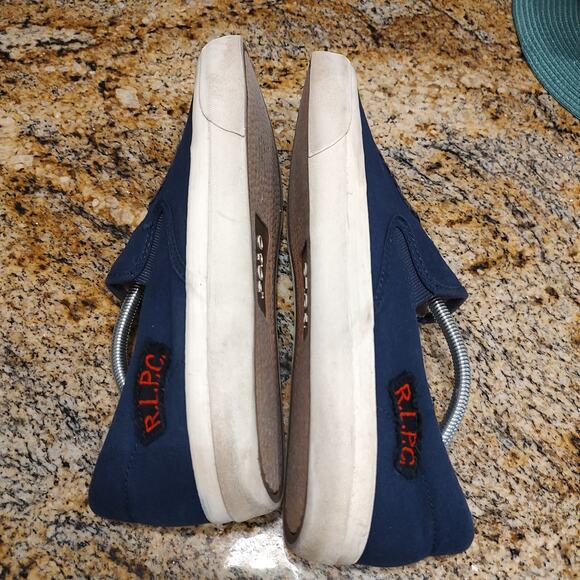 Polo Ralph Lauren Thompson Low Top Sneakers USA RL PC Flag Blue Mens Size 12D - Picture 7 of 12